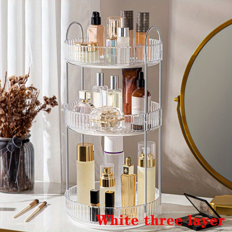 Organizador de maquillaje giratorio de 360 grados - tabla giratoria para  perfume, esmalte de uñas - soporte premium para brochas de maquillaje -  para