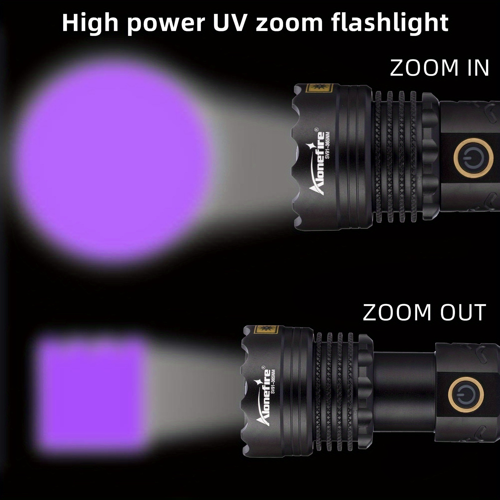 LINTERNA UV LED TORCH FLASH LIGHT LINEA EFFE 9 LED