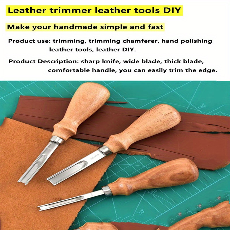 Sandalwood Edge Trimmer, Chamferer, Diy Leather Tool, Leather Edge