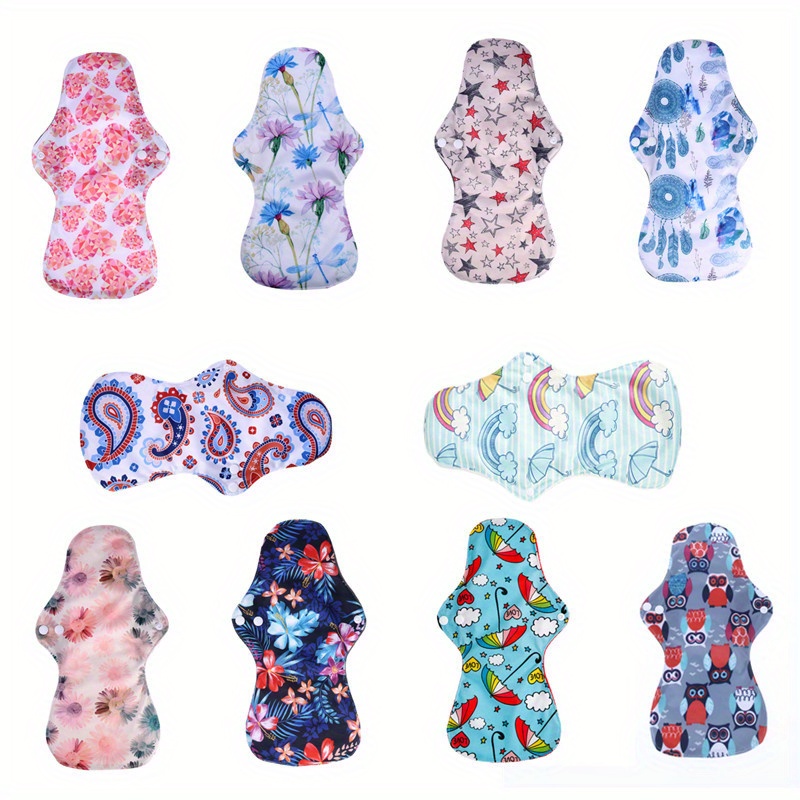 5pcs Feminine Pad, Women's Period Products, Randomly Send Color Bamboo  Charcoal Reusable Heavy Flow Menstrual Cloth Pads Set