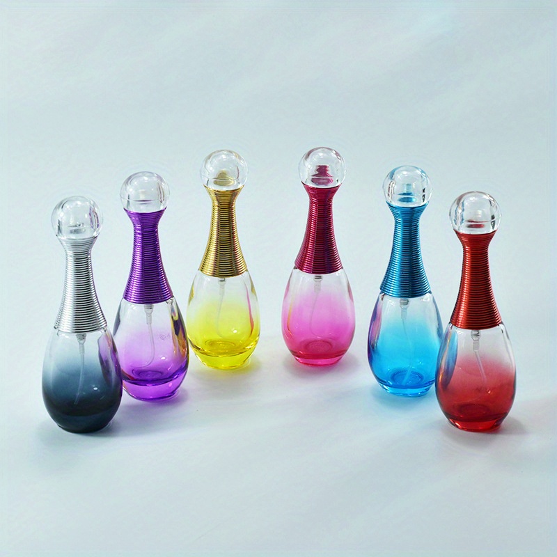 Waterdrop Shape Glass Spray Bottles, Colored Refillable Perfume