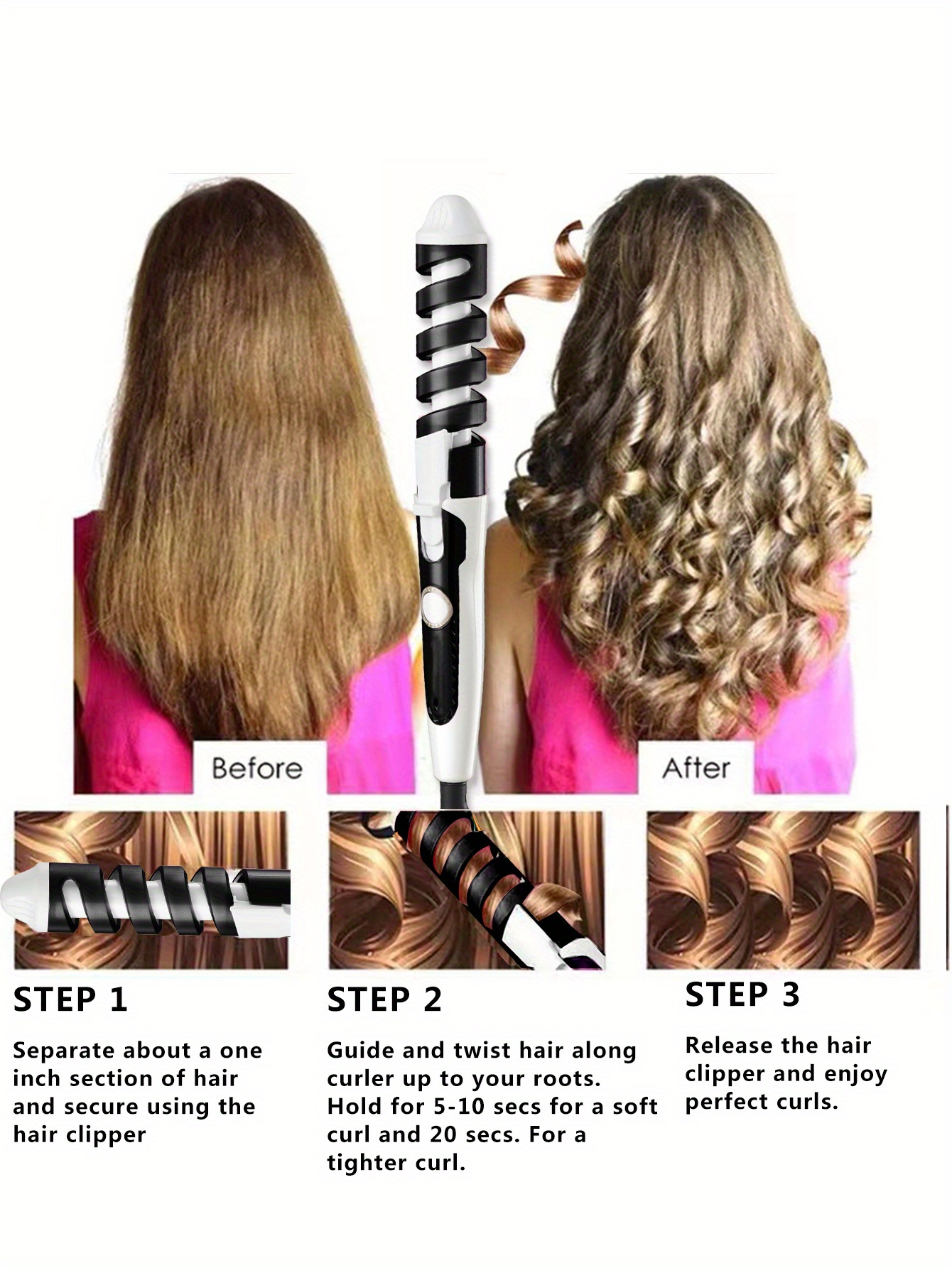 How to make spiral shop curls with a curling iron