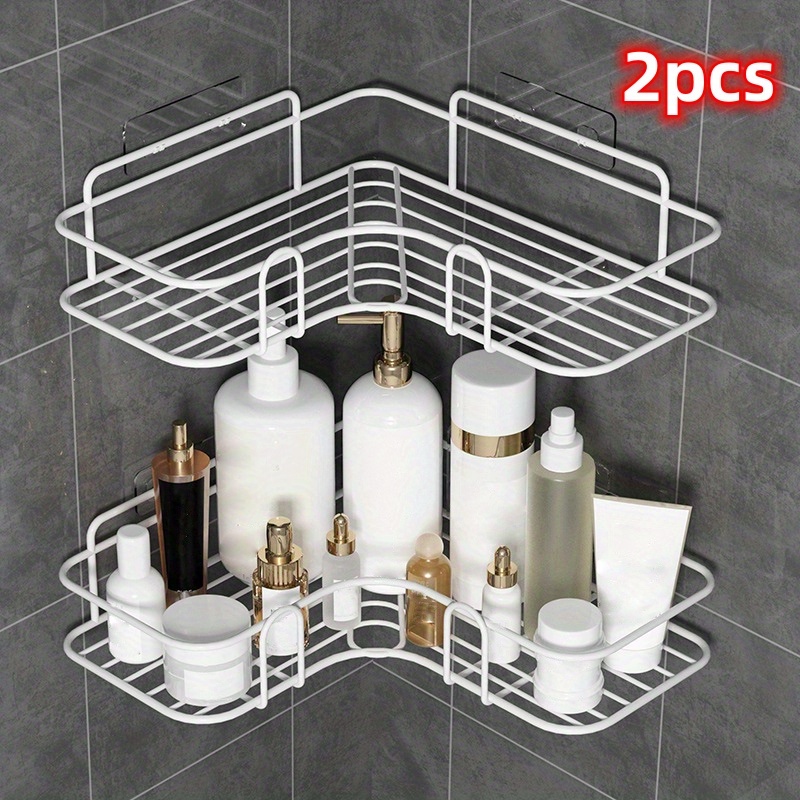 Punch-Free Corner Shelf Toilet Wash Rack Bathroom Seamless Wall-Mounted  Tripod Storage Rack - China Towel Rack and Storage Rack price