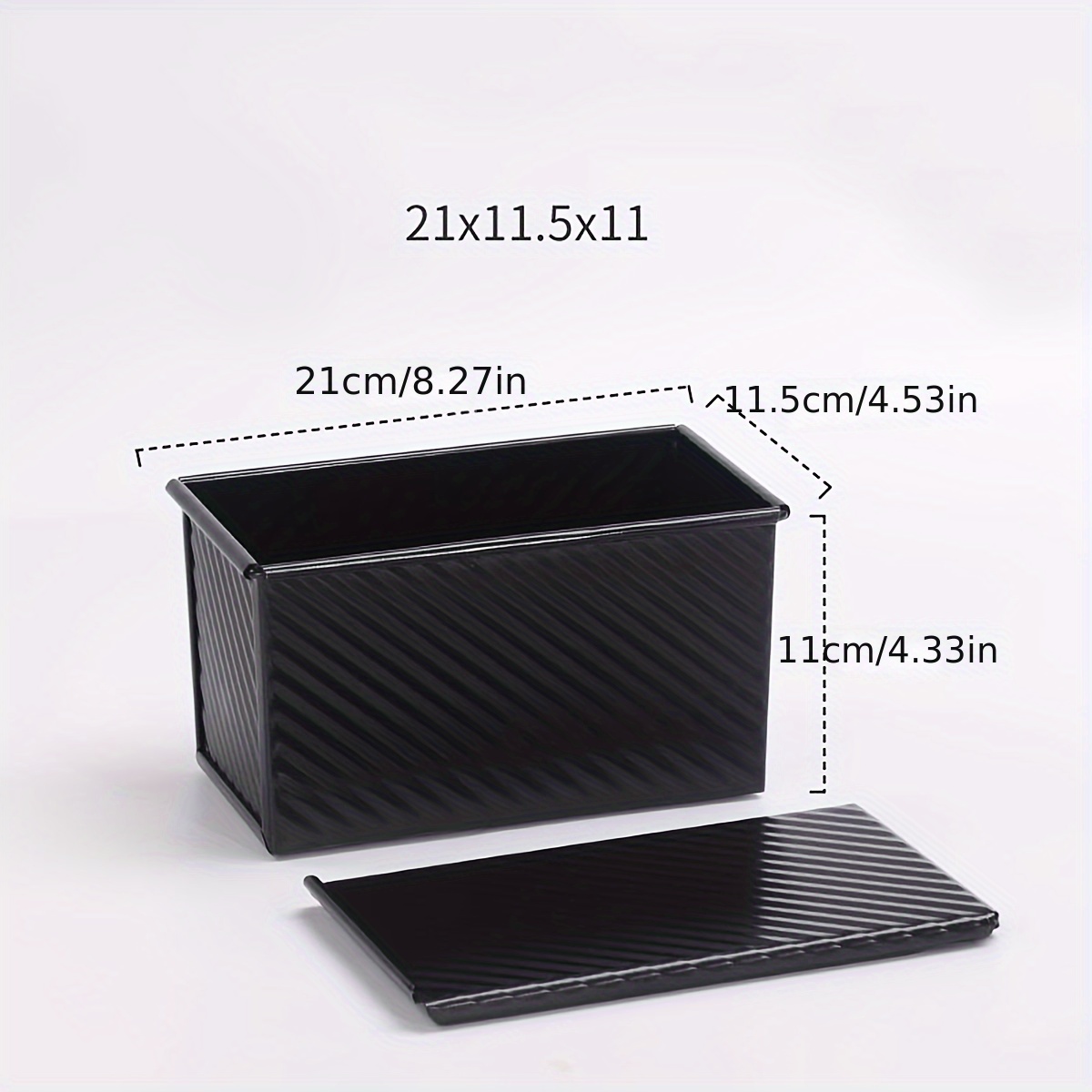 1pc 8.2 Inches Christmas Bread Loaf Pan, Corrugated Covered Toast Box With  Scraper Set, Baking Cake Mold, Carbon Steel Material