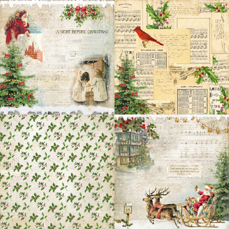 Winter Holiday Theme Christmas Cardstock Scrapbooking - Temu
