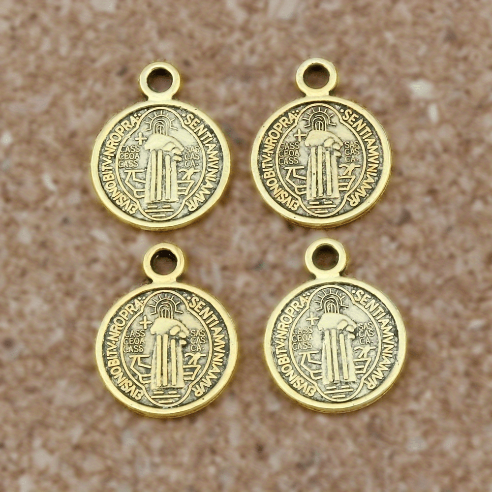 50 Pcs, St Benedict Charms, Saint Benedict Medals, Small Charms