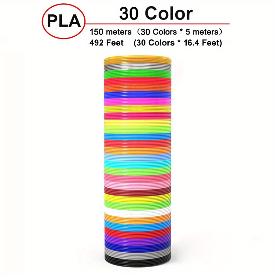 5/10/20/30 couleurs par paquet de filament PLA Pour - Temu France