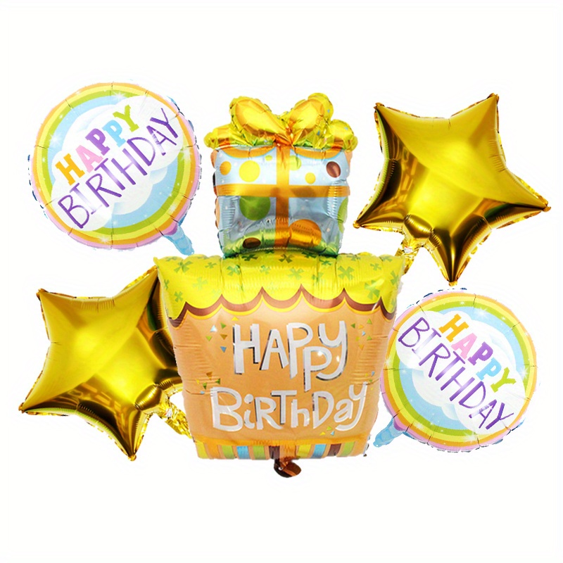 Happy Birthday Balloons Happy Birthday Balloon Set Birthday Party Decor  Party Decor Gifts Birthday Celebration Gold Balloons 