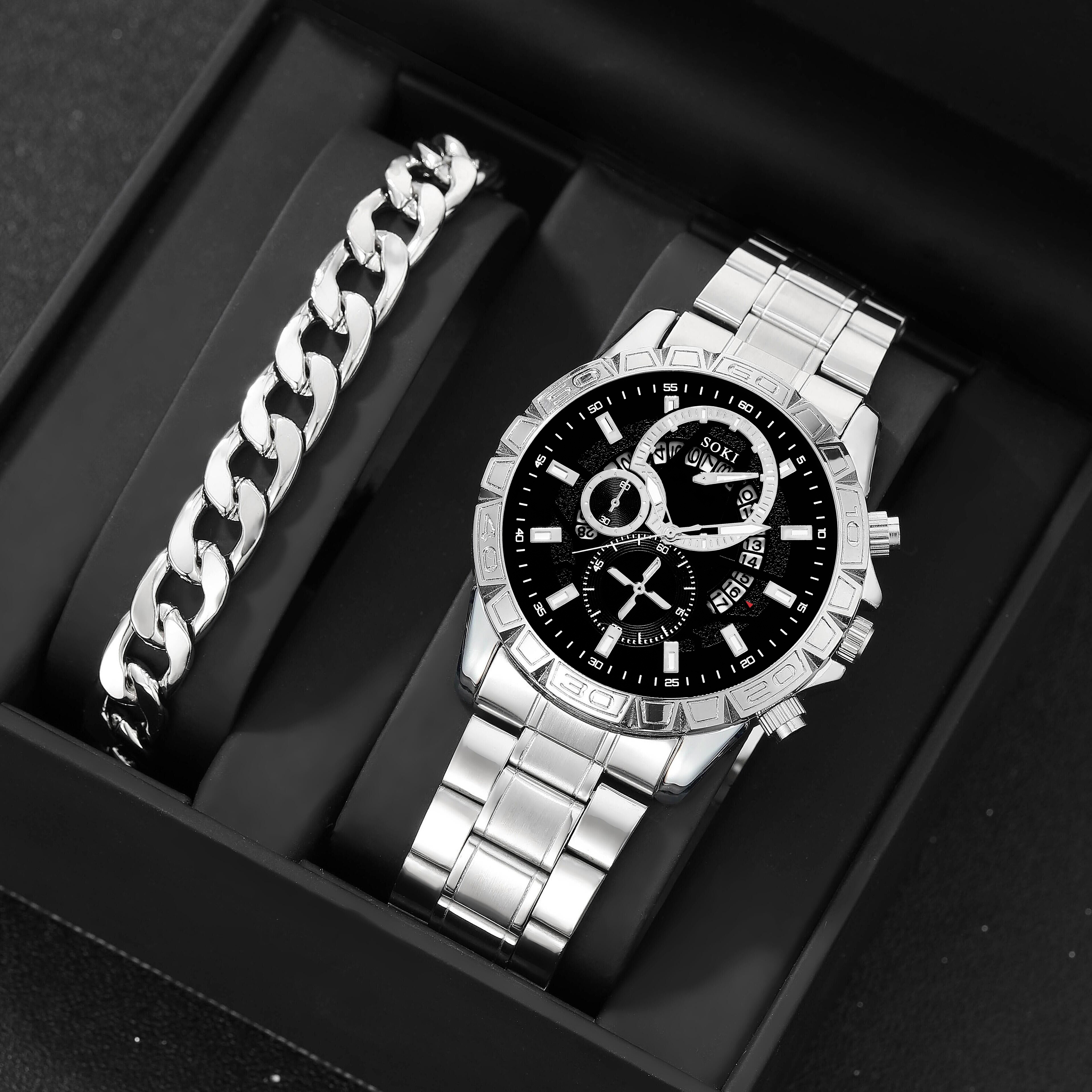 1pc Fashion Men's Wristwatch Stainless Steel Quartz Watch, Don't Miss  These Great Deals