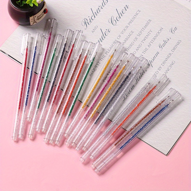  EooUooIP Glitter Gel Pens, 12 Pieces Gel Ink Pens
