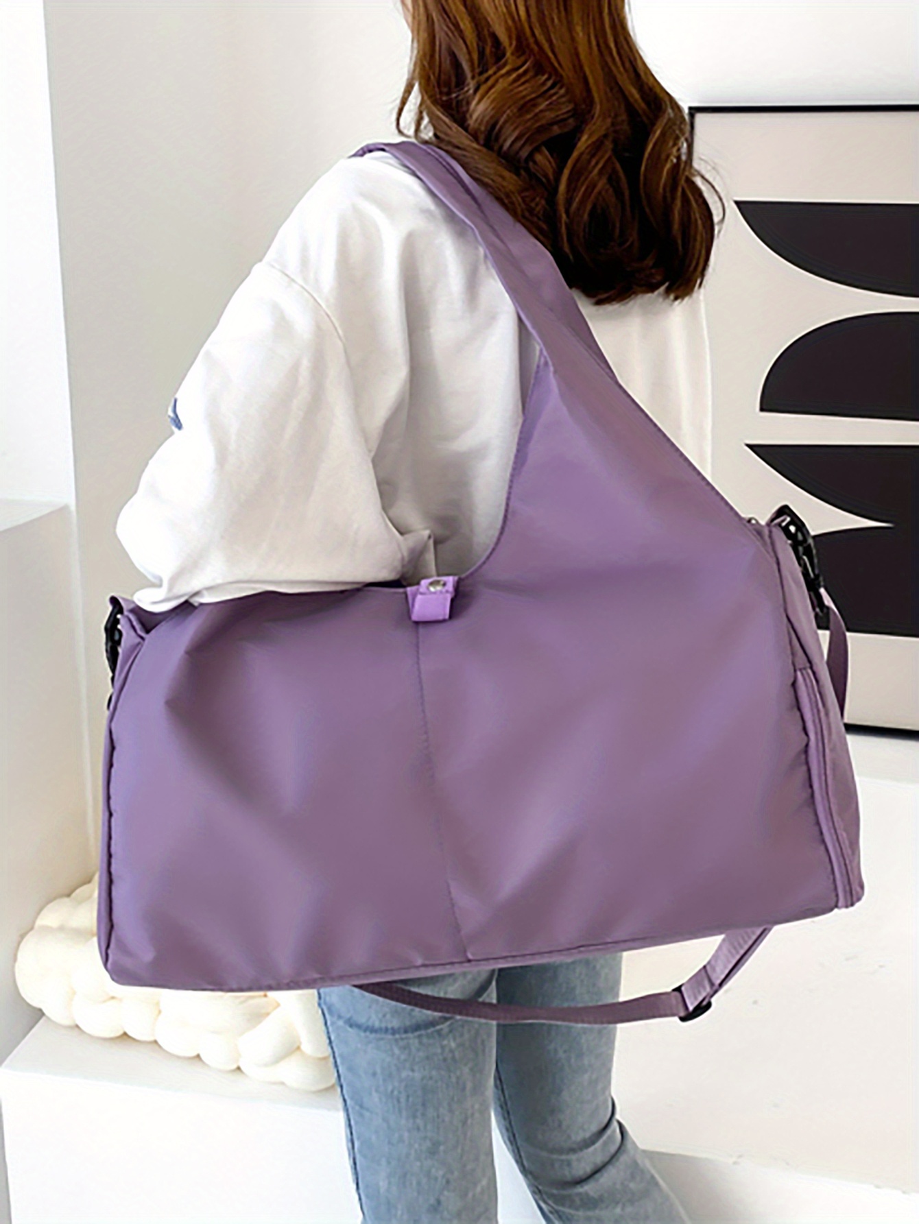 Portable Sports Gym Tote Bag With Yoga Mat Holder Dry And Temu