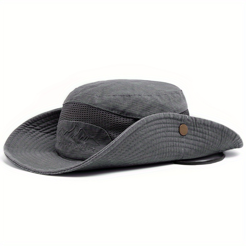 New Sun Protection Fishing Hat Summer Breathable Mesh Camping Hiking Caps  Anti-UV Sun Hat Mountaineering Caps Men's Panama Hat Color: XMZ236 - Khaki,  Size: 58-60CM