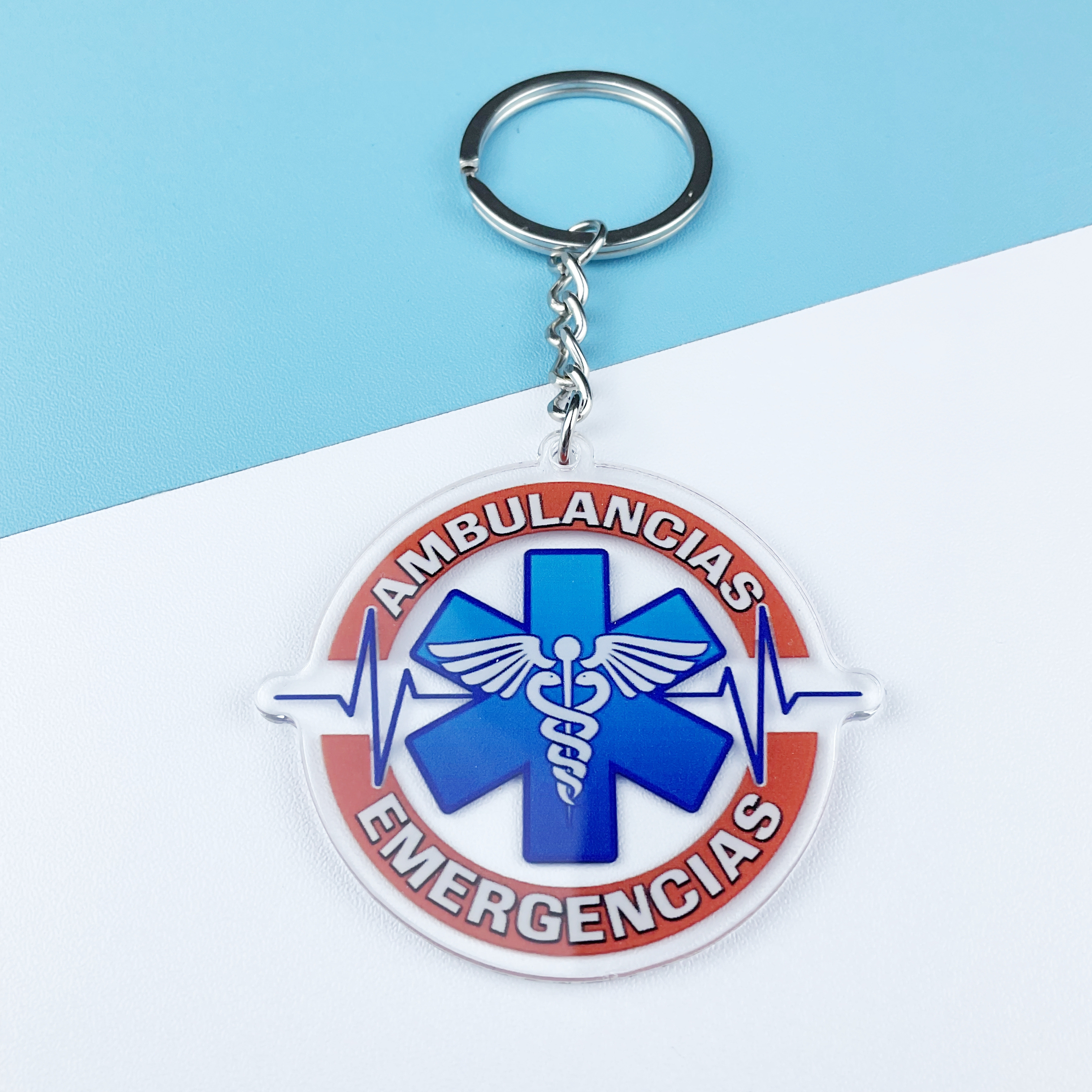 STLFD Firefigher Silver Keychain