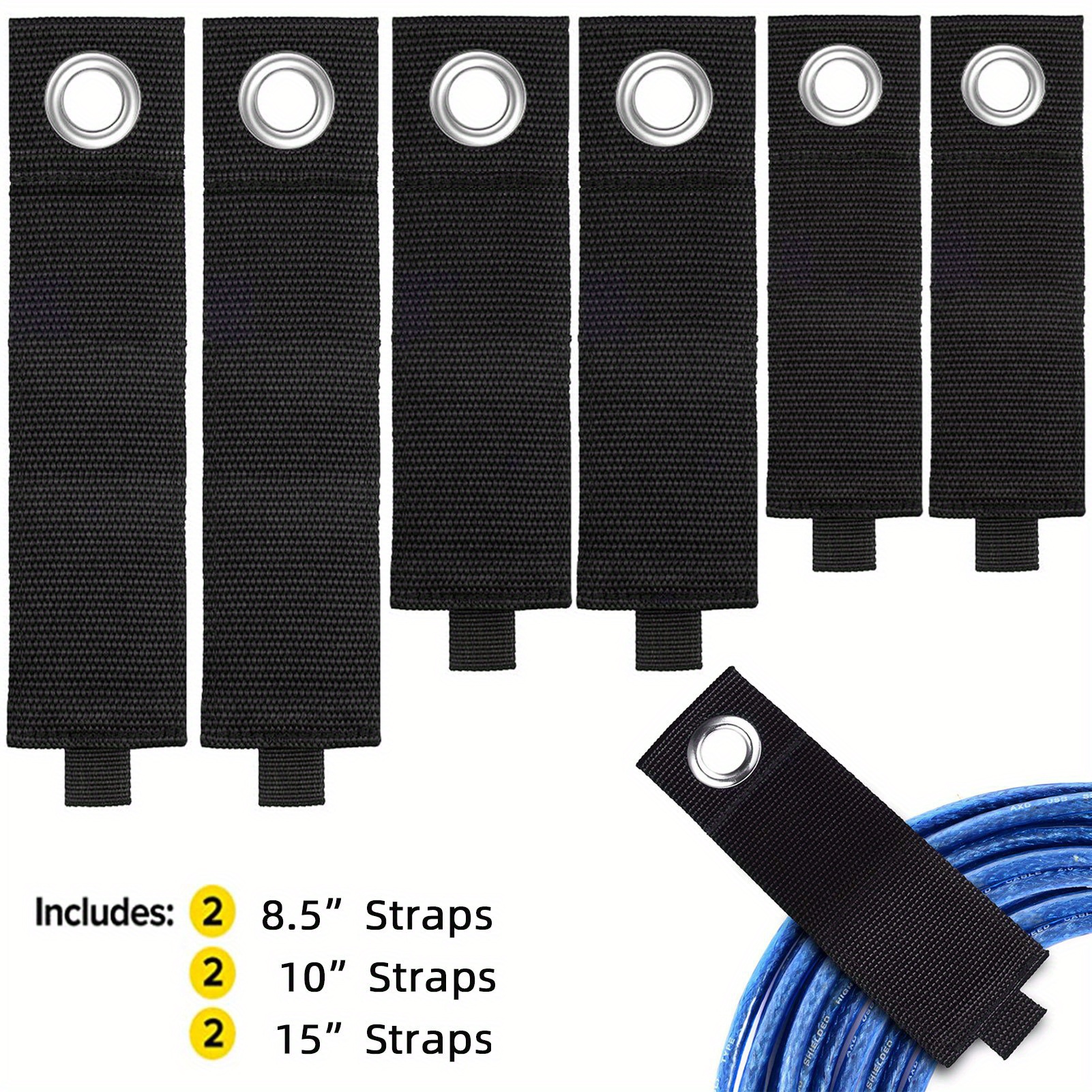 Wrap-It Heavy-Duty Straps and Extension Cord Organizers 10-in