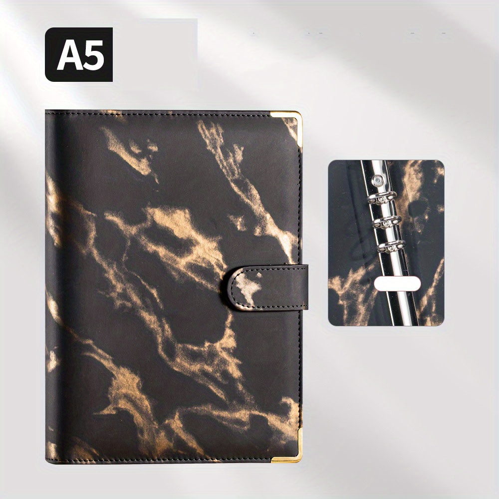 Raccoglitore Notebook A5 In Pelle Pu Agenda A 6 Anelli - Temu Italy