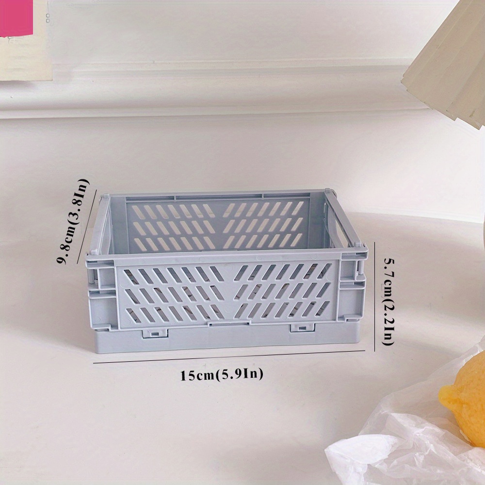 Ncheli 2 Pcs Caja Plegable Plastico，mini Cajas Plegables Apilables 15 x 9,8  x 5,7 cm cajas de frutas plásticas apilables para cestas plegables para  cocina, estudio y Oficina : : Hogar y cocina