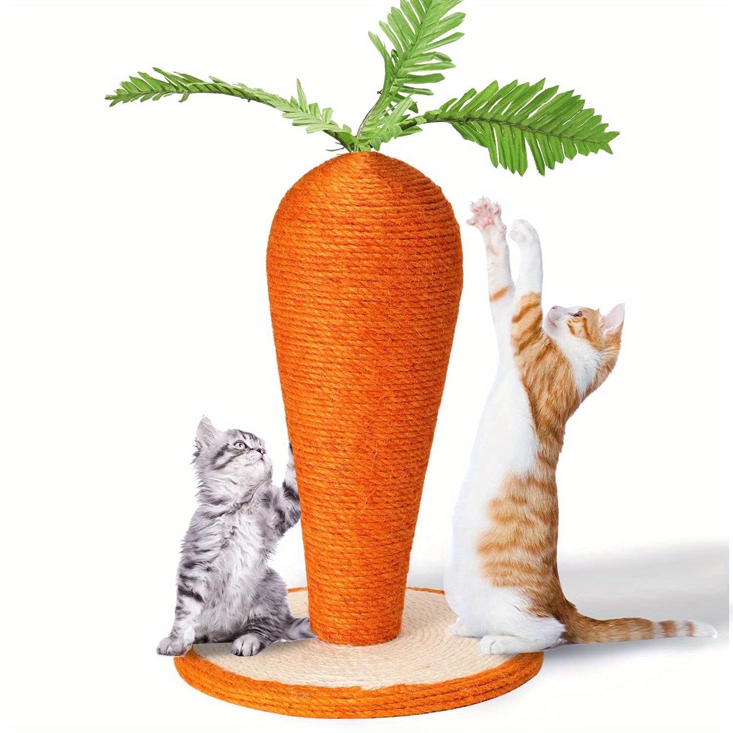 cat scratching post with natural sisal rope cat scratching post carrot cat posts and scratchers durable kitty claw scratcher trees for indoor cats training climbing great kitten scratch tower to protect your furniture details 8