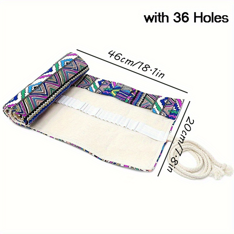 Colored Pencil Wrap Roll up Pen Holder Case Drawing Coloring Pencil Roll  Organizer Stationery Case for Student Artist Traveler