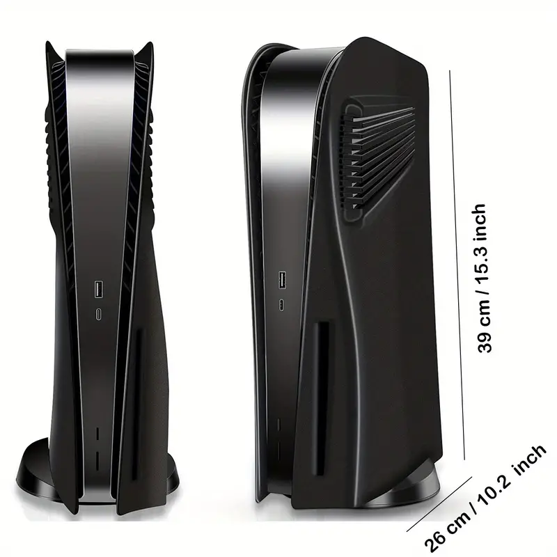 PS5 - Funda delgada para consola frontal, placa de repuesto personalizada  con rejillas de ventilación, funda ABS a prueba de polvo para PS5 Slim Disc