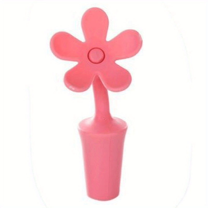 Flycheers Flower Bottle Stoppers,Wine Stoppers, Silicone Bottle Stopper Sun Flower Shape Wine Plug for Champagne, Beverage, Beer, Wine Stoppers (4