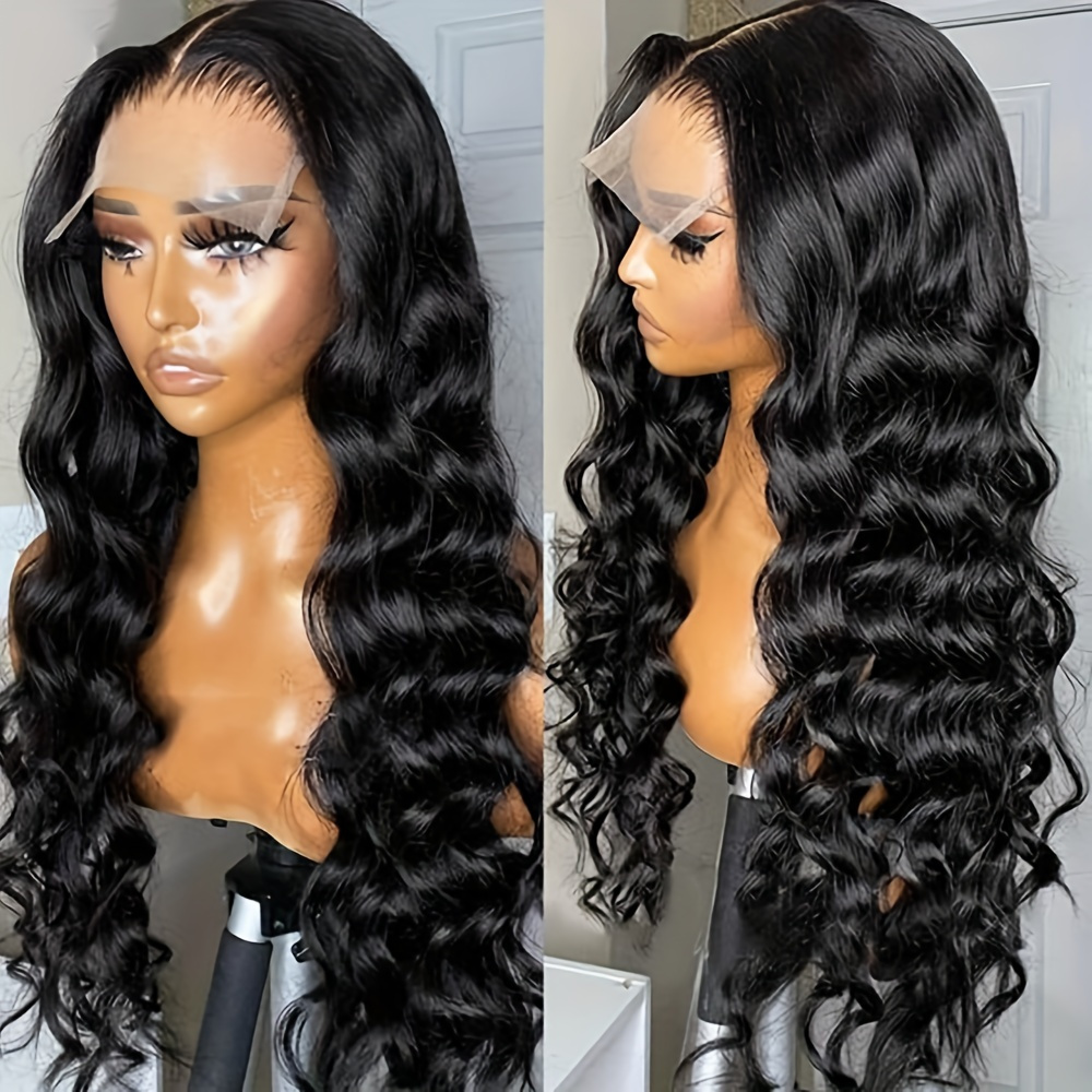 Body Wave Lace Front Wigs Human Hair 20 Inch Glueless 4X4 Lace Closure Wigs  Human Hair for Black Women 180% Density Brazilian Virgin Hair Pre Plucked