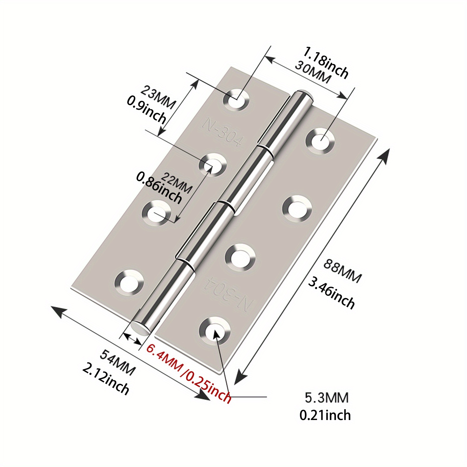 2x Multi specification Stainless Steel Hinges Furniture Temu