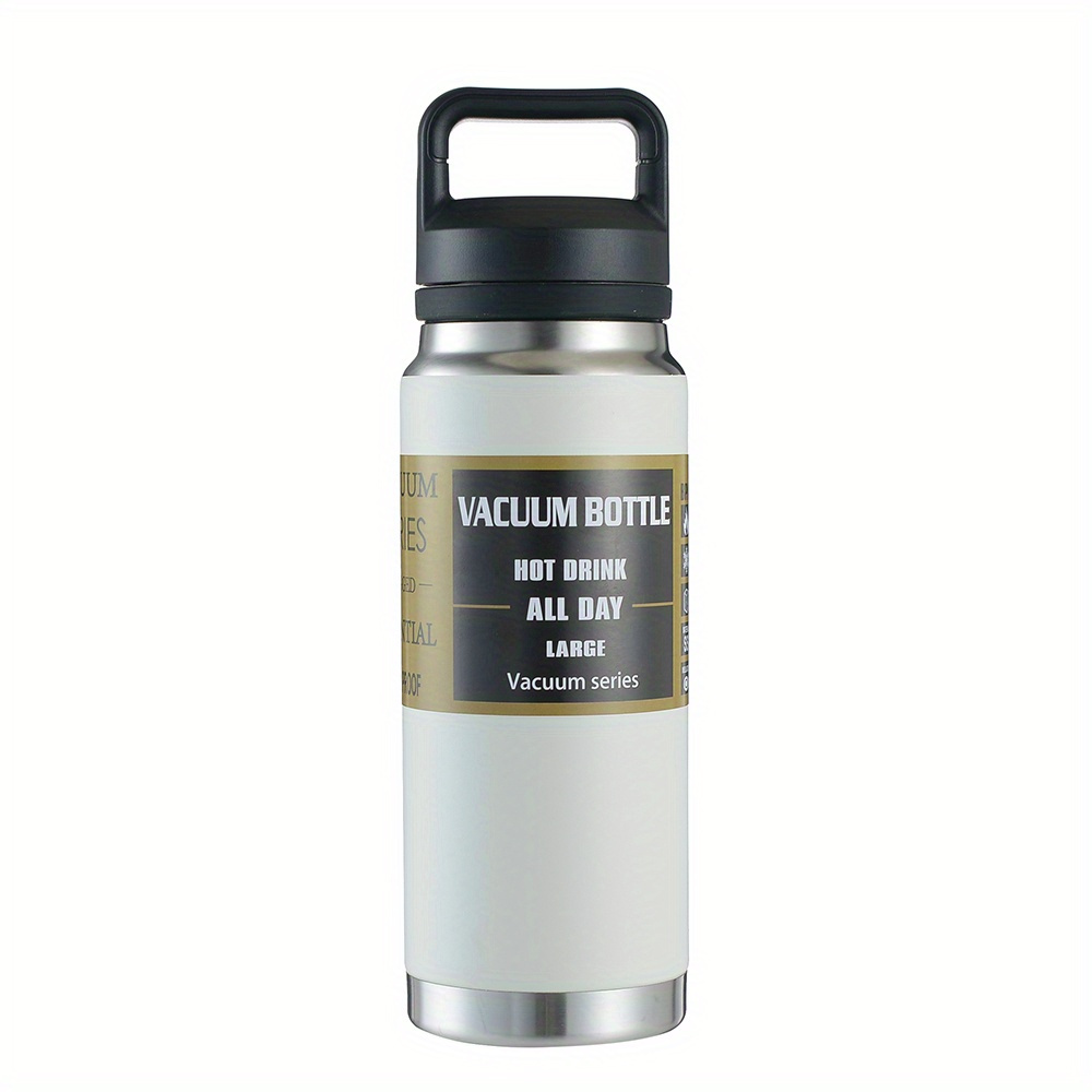 Stay Hydrated On-the-go: Stainless Steel Vacuum Insulated Water Bottle With  Cup & Portable Thermal Coffee Mug - Temu