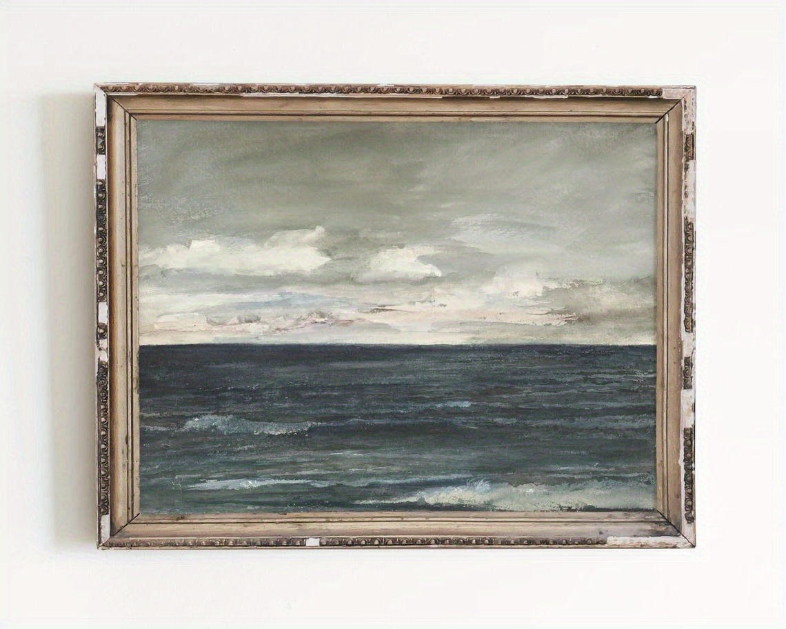 Wall Art Painting Vintage Ocean Painting, Sea Painting, Nautical Wall ...