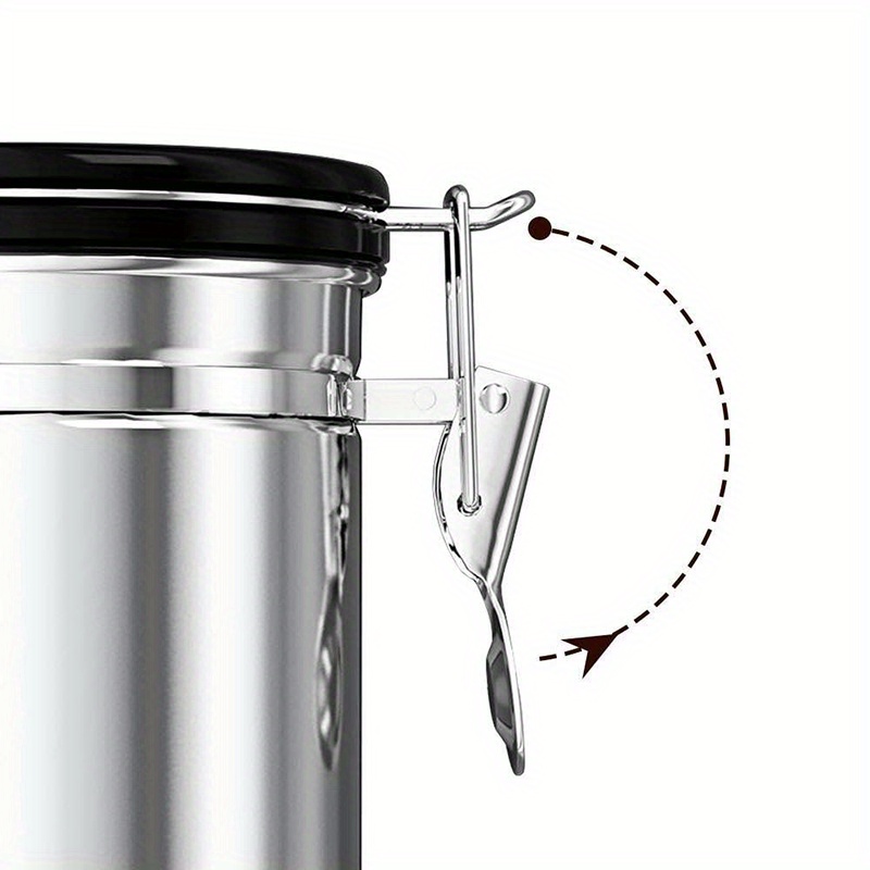 Airtight Coffee Container Stainless Steel Co2 Valve Storage Temu