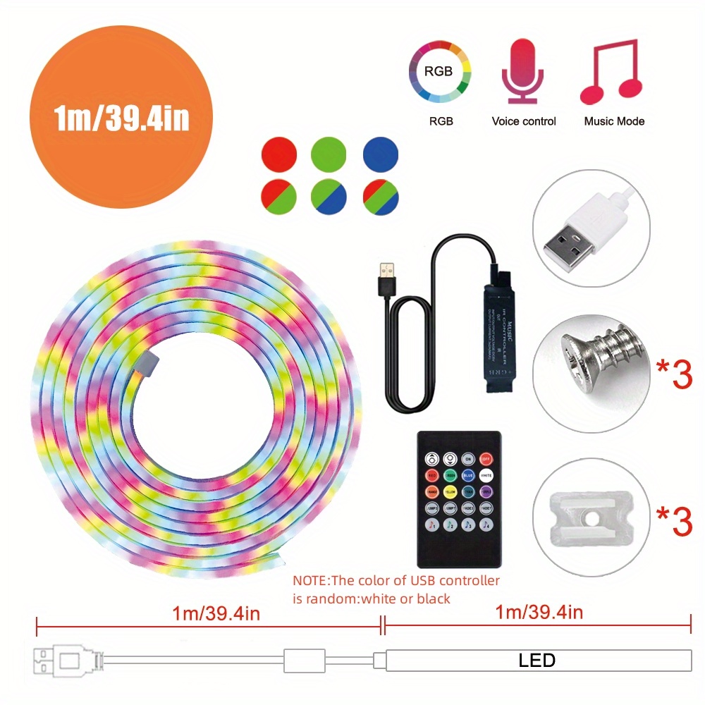 Multi color led rope on sale light with remote control