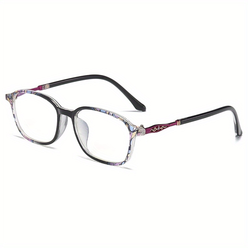 Light Blocking Reading Glasses Retro Square Clear Lens Anti Eyestrain UV Compute