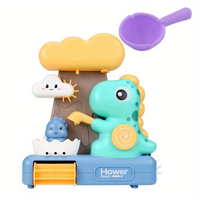 iyeam baby bath toys for toddlers 1-3, 6pcs dinosaur bath toys no hole  bathtub toys for kids ages 4-8