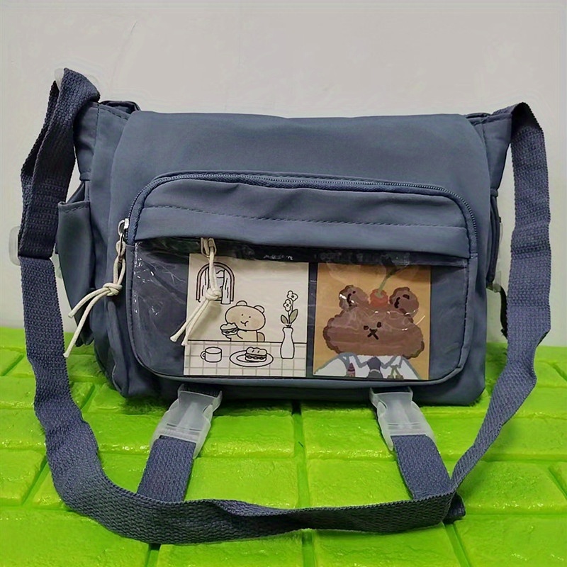 Cute Shoulder Bags For Women 2023 Kawaii Girls Schoolbag Multi Pocket Nylon  Crossbody Bag Female Large Capacity Messenger Bag