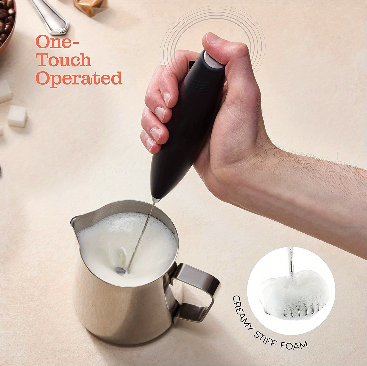 2023 Milk Frother Handheld Coffee Whisk Mini Blender Temu New Zealand