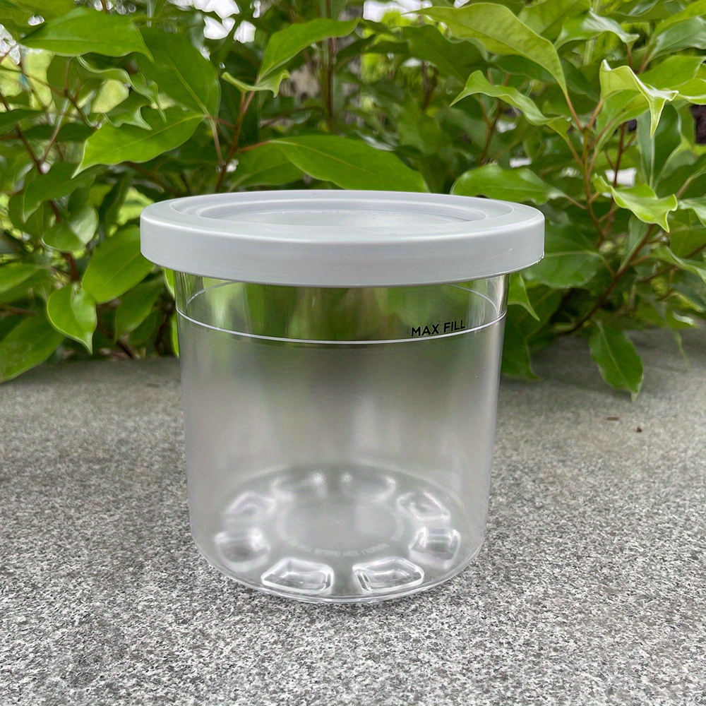 4 Oz Small Containers with Lids Clear Jars Freezer Storage Plastic Con New
