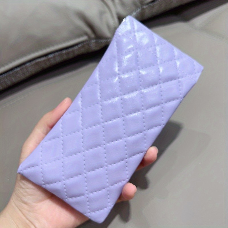 Rhombus PU Leather Glasses Pouch for Sunglasses & Reading Glasses