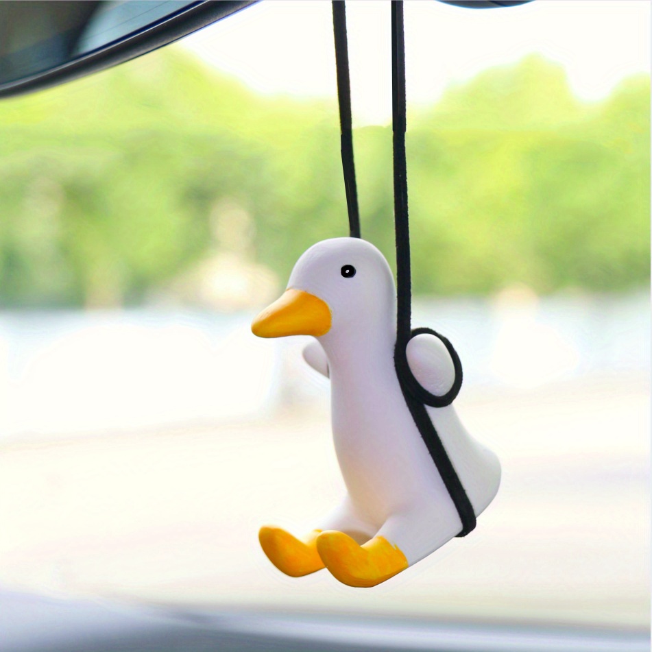 Super Cute Duck Car Mirror Hanging Ornament Car - Temu United Kingdom