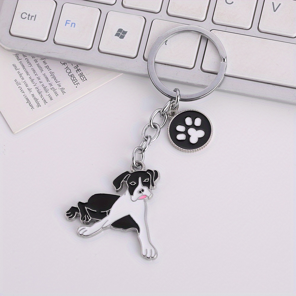 Boxer dog key chain - dog bag charm - keychain - boxer dog