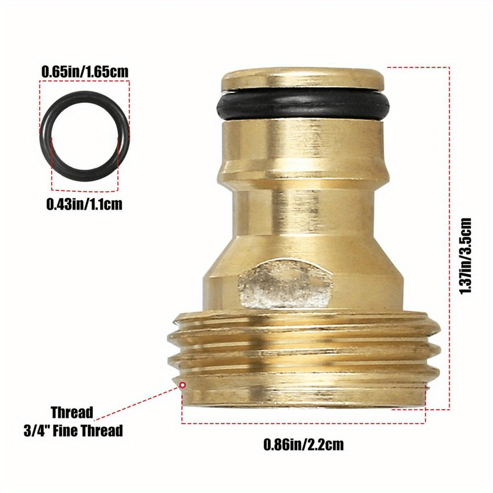 Garden Hose Quick Connectors Solid Brass Ght Thread Easy - Temu