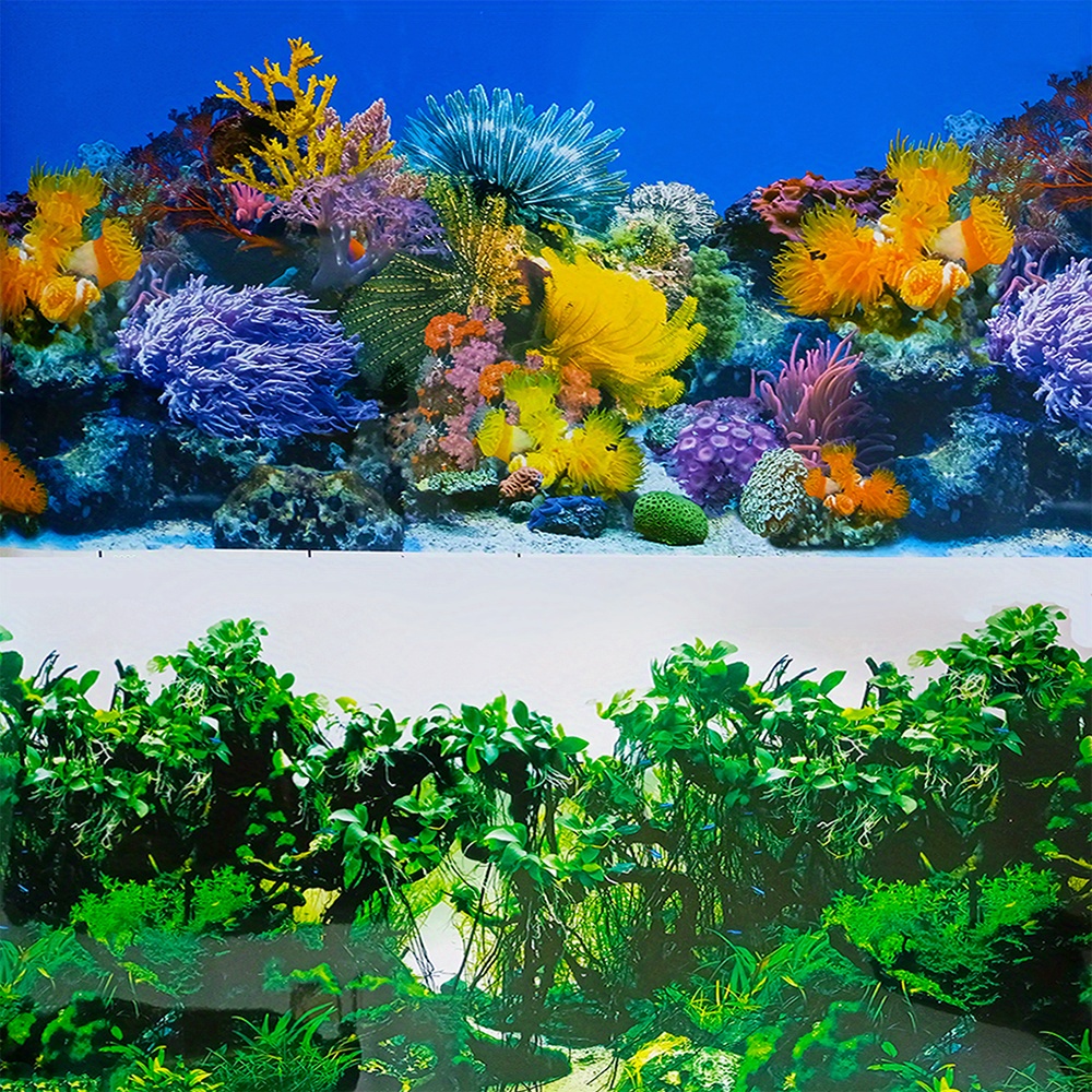 Fish Tank Background Wallpaper Colorful Seaweed Coral Plants Aquarium  Picture Backdrop Decorations