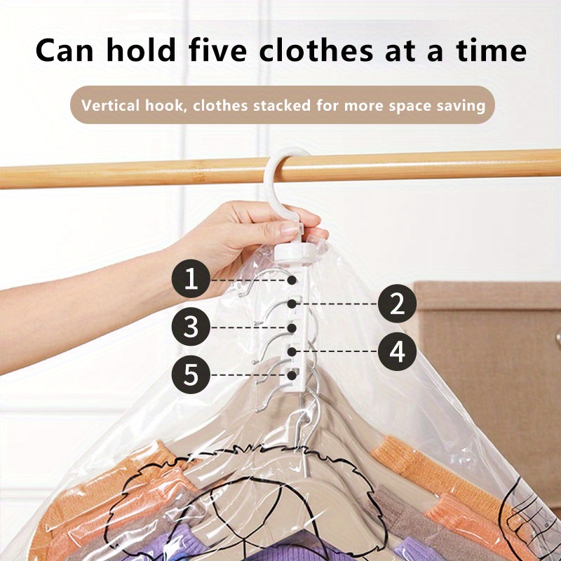 Vacuum Clothing Hanging Storage Bags Foldable Space Saver Clothes