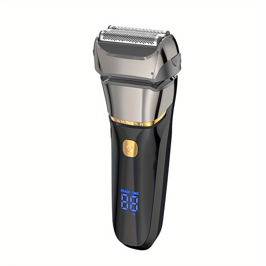 Afeitadora eléctrica para hombres en seco y húmedo, impermeable, rasuradora  eléctrica inalámbrica recargable 3D para hombres con recortadora