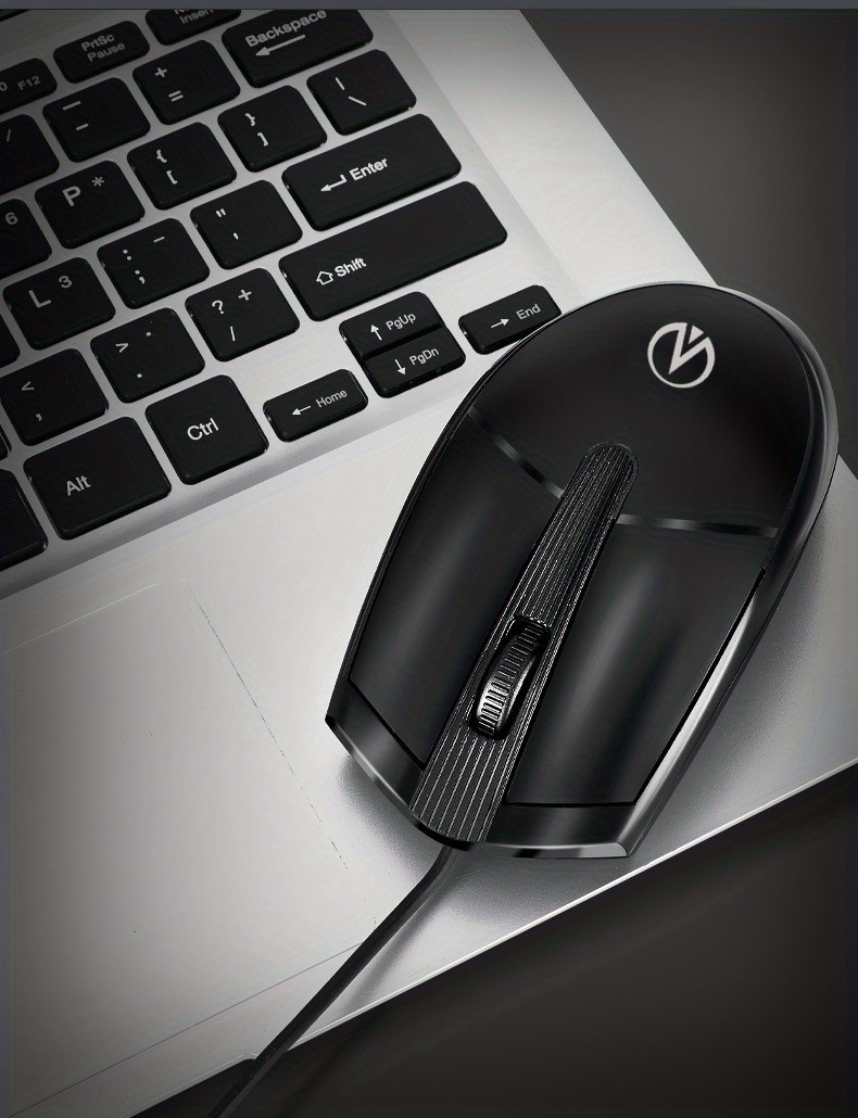 Ergonomic Ultra Thin Usb Optical Wired Mouse Perfect For Pc Temu