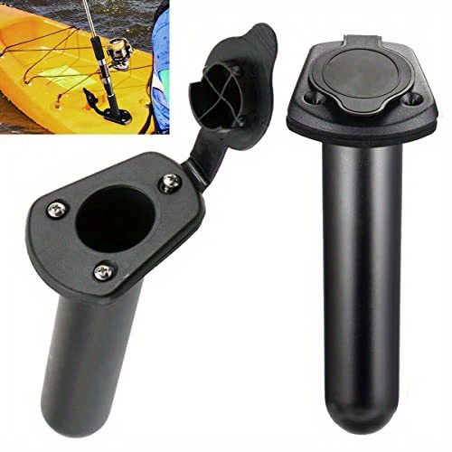 2pcs Durable Kayak Fishing Rod Holder with Pad Eyes and Screws - Essential  Accessory for Kayak, Fishing Boat, and Canoe Fishing