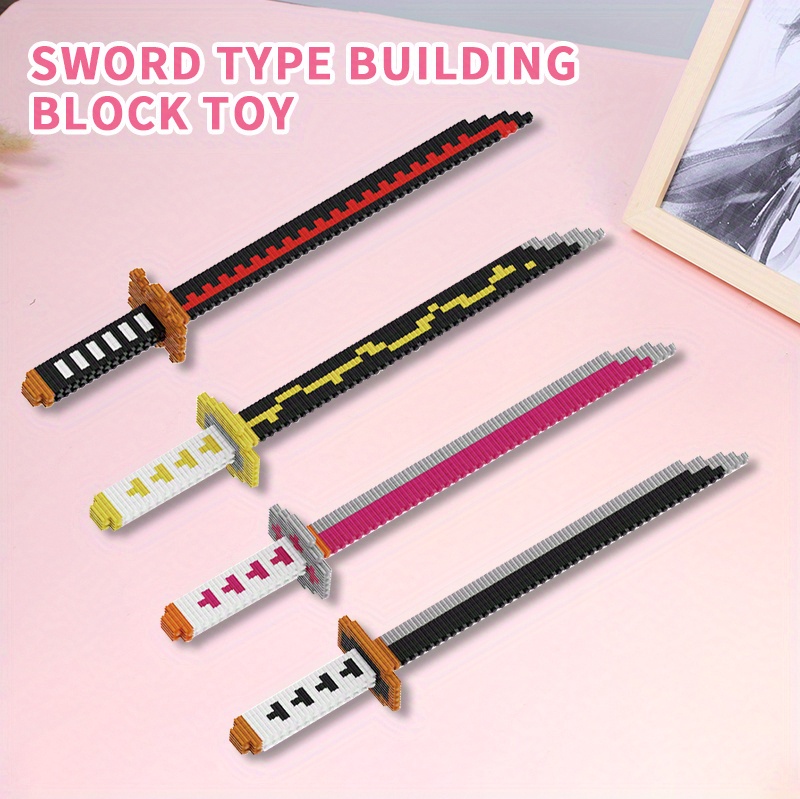 Katana Demon Japanese Knife Sword Bisento Model Building Blocks Moc Brick  Cosplay Samurai Military Weapon Toys Kids Gifts