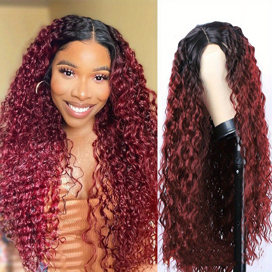 Small Curly Wavy Lace Wig 130 Density Synthetic Hair Women Temu