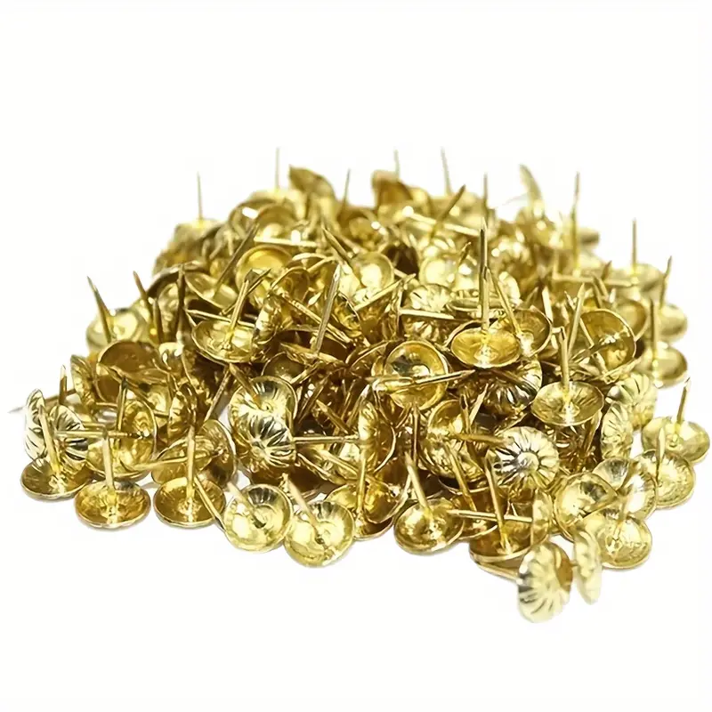 Golden Silvery Decorative Thumb Tacks Pushpins For Photos - Temu