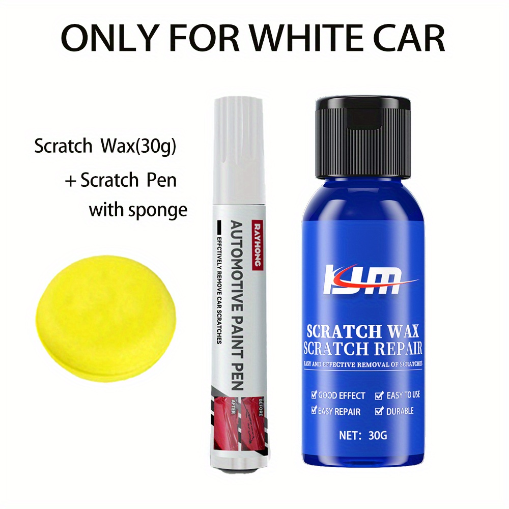 Car Wax Scratch Repair With Scratch Pen Repair Sponge - Temu