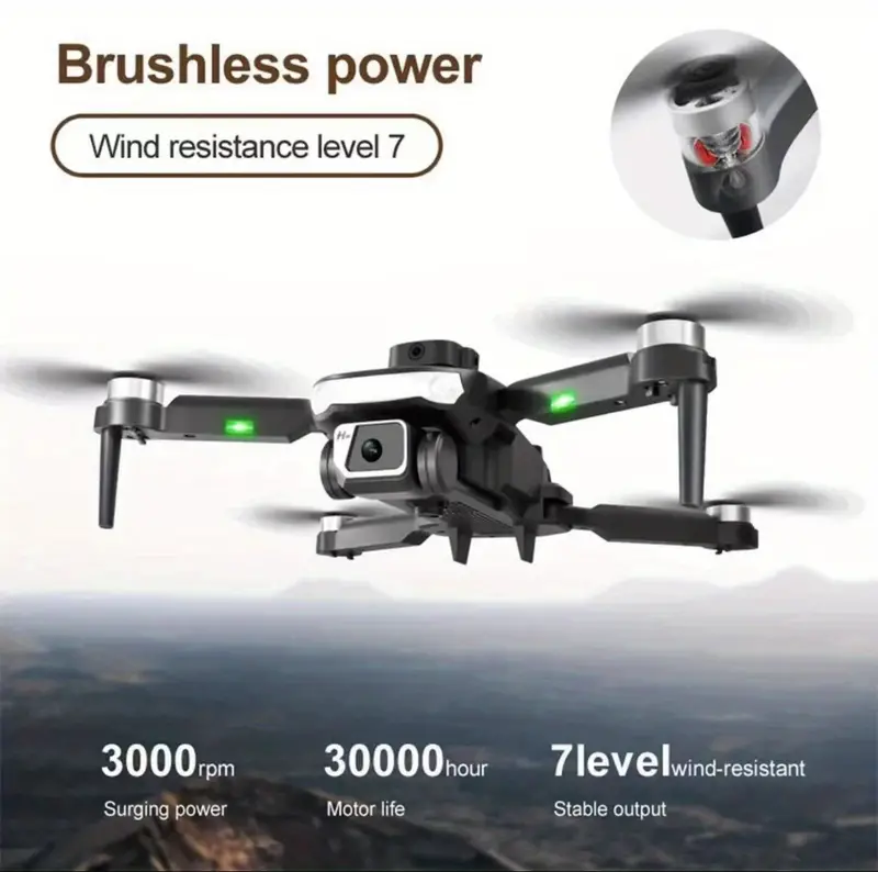 professional drone global positioning system 5g intelligent tracking aerial camera optical flow positioning photography 360 obstacle avoidance self contained screen remote control rechargeable details 2