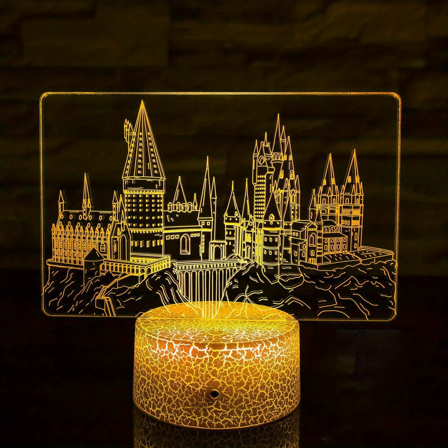 Night Light For Kids Hogwarts Castle 3d Illusion Lamp With - Temu